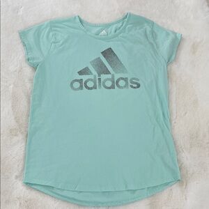 Adidas Kids Mint Green Logo T-Shirt.  Size 16